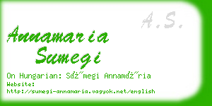 annamaria sumegi business card